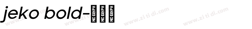 jeko bold字体转换